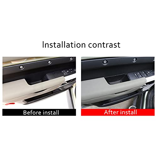YIWANG ABS Blcak Car Door Storage Box Phone Tray Accessories For Land Rover Defender 90 110 2020-2022 - Image 3