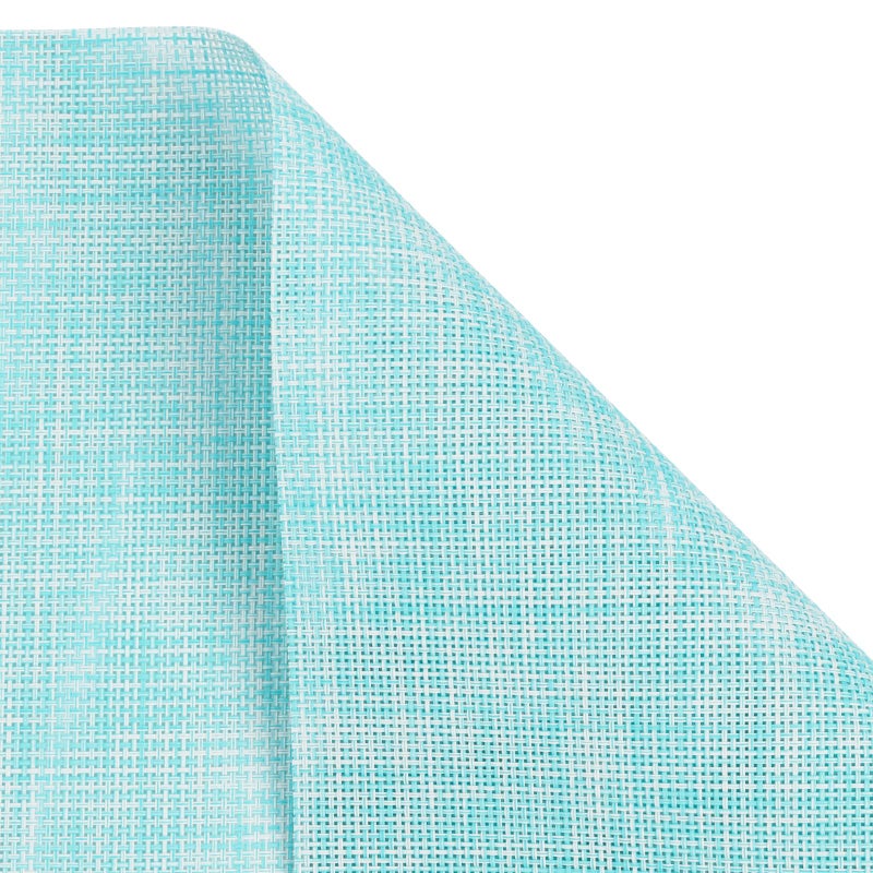 SHACOS SHACOS Placemats Set of 6 Woven Vinyl Place Mats Wipeable Heat Resistant Washable Table Mats Indoor Outdoor  Blue  - Image 3