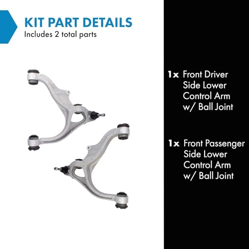 TRQ Front Lower Control Arm with Ball Joint Set Compatible with 2006-2010 Dodge Ram 1500 2011-2018 Ram 1500 2019-2022 1500 Classic - Image 2