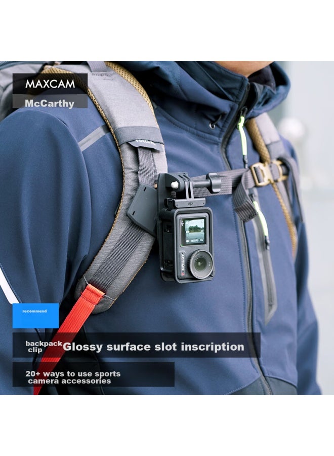 Maxcam/maisikamu, Suitable For Dji Osmo Action 5/4 Action Camera Backpack Strap, Shoulder Strap, Fixed Base, Double Shoulder Backpack Strap, Bracket Accessories - Image 1