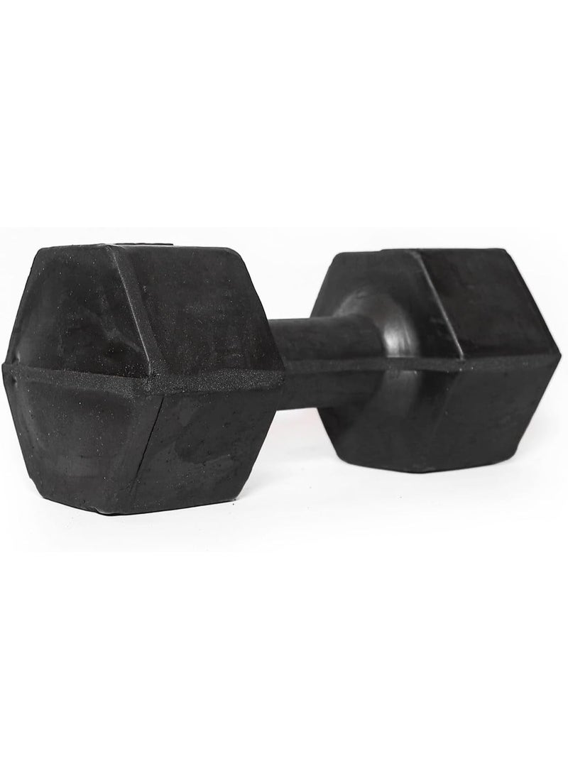 Generic - Glossy Rubber Hex Dumbbell (1 Piece) Rubber Dumbbells with Hexagonal Shaped Heads to Prevent Rolling and Injuries - Comfortable Hand Weights for Exercise, Muscle Building, Strength and Weight Training - Image 1