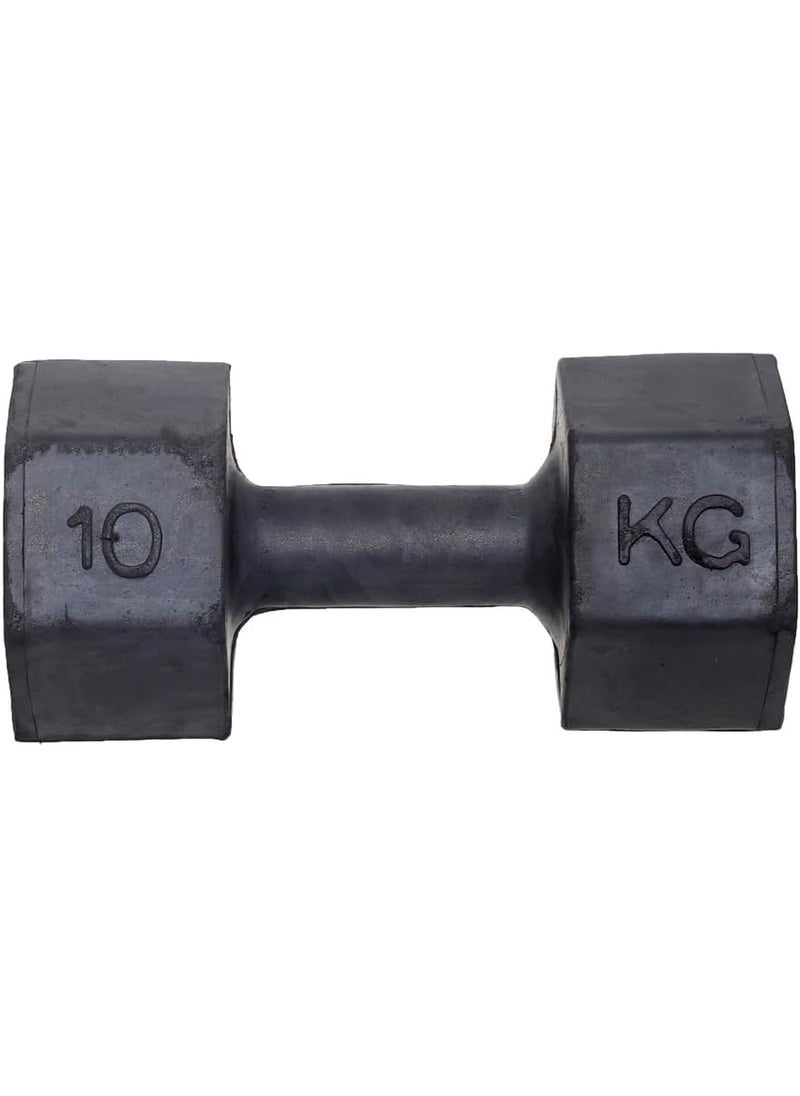 Generic - Glossy Rubber Hex Dumbbell (1 Piece) Rubber Dumbbells with Hexagonal Shaped Heads to Prevent Rolling and Injuries - Comfortable Hand Weights for Exercise, Muscle Building, Strength and Weight Training - Image 1