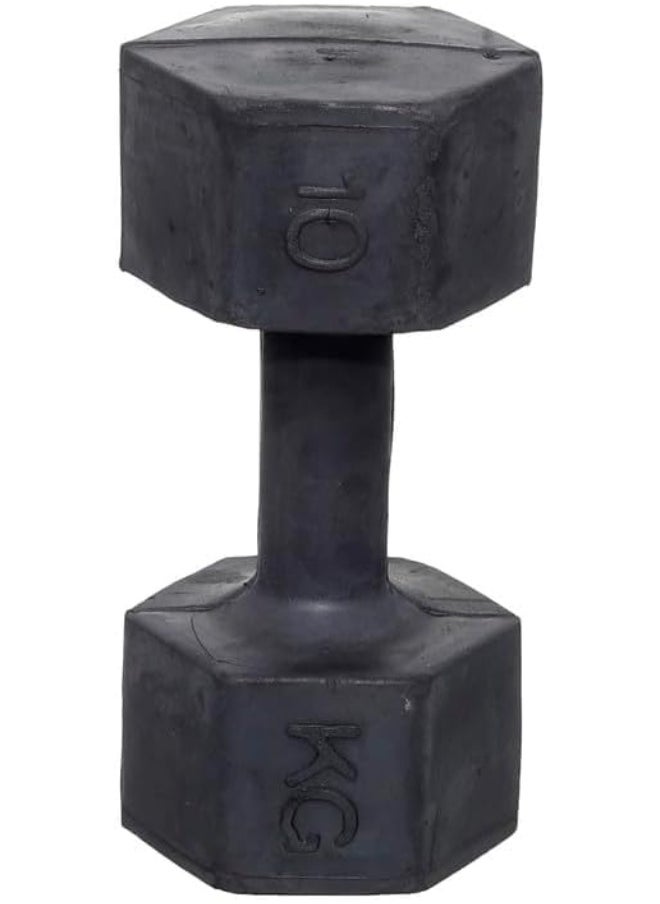 Generic - Glossy Rubber Hex Dumbbell (1 Piece) Rubber Dumbbells with Hexagonal Shaped Heads to Prevent Rolling and Injuries - Comfortable Hand Weights for Exercise, Muscle Building, Strength and Weight Training - Image 1