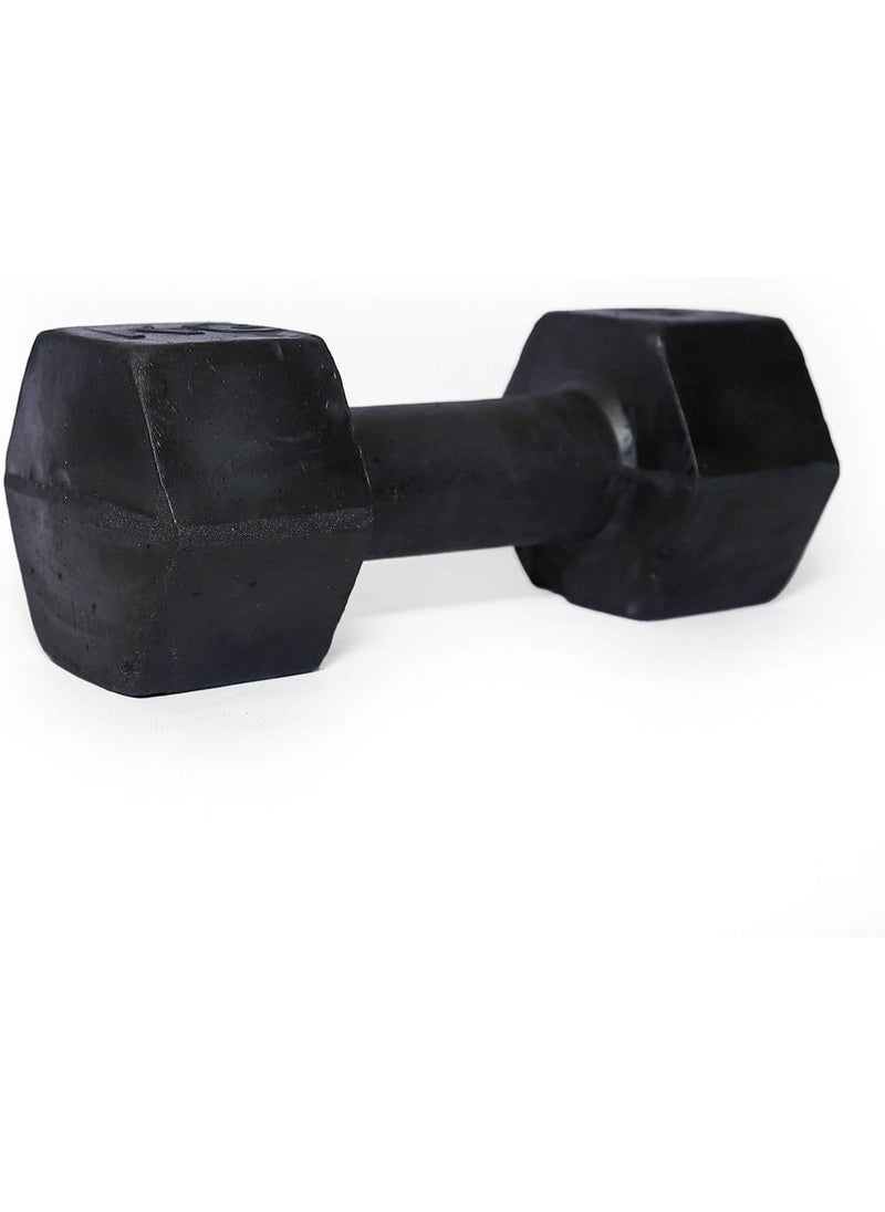 Generic - Glossy Rubber Hex Dumbbell (1 Piece) Rubber Dumbbells with Hexagonal Shaped Heads to Prevent Rolling and Injuries - Comfortable Hand Weights for Exercise, Muscle Building, Strength and Weight Training - Image 1