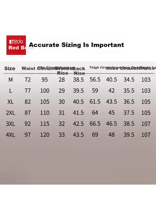 Hodo Men's Casual Pants Autumn Winter Straight Leg Elastic Waist Wrinkle-resistant Business Warm Loose Stretch Sports Pants - Image 3