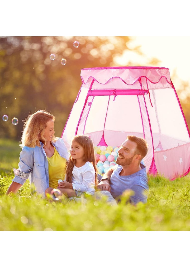 Paka Rabbit Pop Up Princess Tent , Toys for 1 2 3 Year Old Girl Birthday Gift, Ball Pit for 12-18 Months Baby Girl Toys, Toddler Girl Gift, Easy to Pop Up and Assemble(Pink) - Image 5