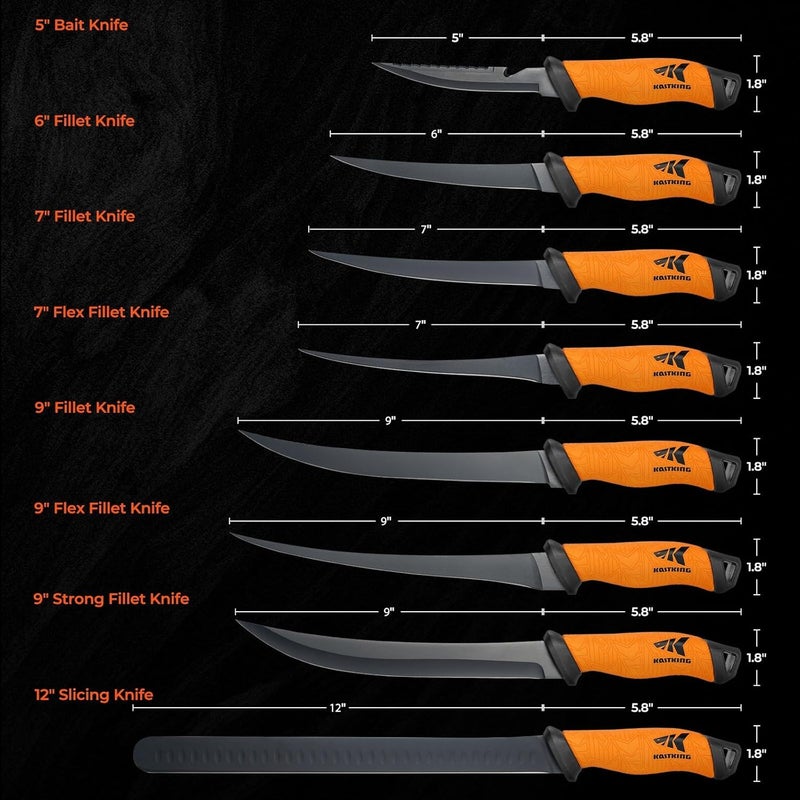 Kastking Speed Demon Pro Fillet Knife - Razor Sharp G4116 German Stainless-Steel Blade, Professional Level Knives for Filleting and Boning, Non-Slip Handles, Includes Protective Sheath - Image 3