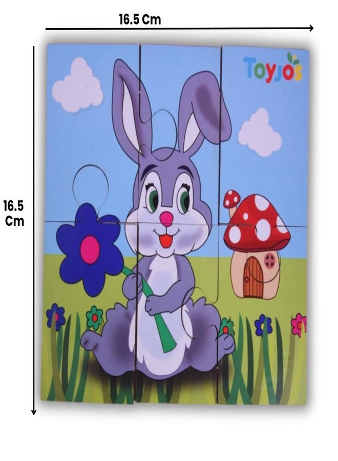 Toyjos Animal Themed Wooden Puzzle Set | 2-5 Years Children Educational Jigsaw Puzzle Toy | Early Learning Cognitive Skill Development Jigsaw Game Toys Birthday Gift for Boys, Girls (Set of 3, 20 Pcs) - Image 2