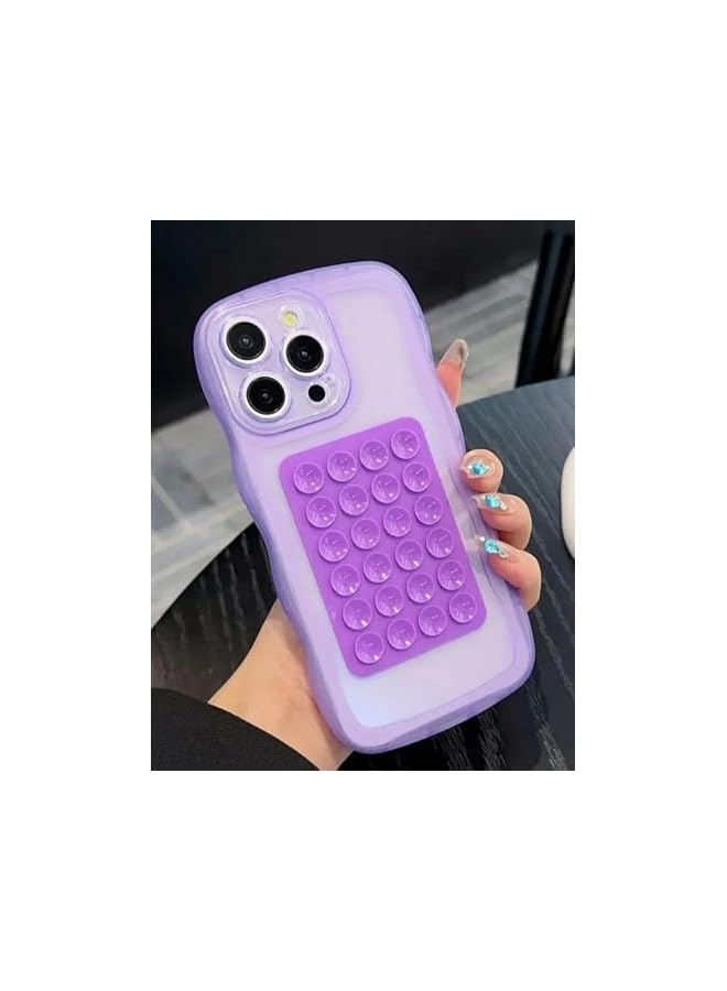 Green Tiger Phone Holder Silicone Suction–Hands-Free Adhesive Stand with Strong Suction Cups for Phones, Perfect for Selfies, Videos, and Secure Mounting on Mirrors–Versatile and Reliable Sticky Grip(purple) - Image 2