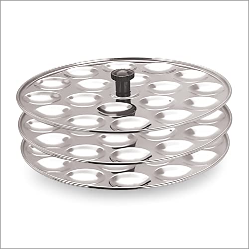 Apeiron Stainless Steel Mini Idli Maker With 3 Plates (54 Idli) - Image 1