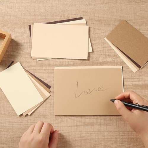 Topeen 50 Sheets Colored Cardstock Paper 5 Colors, 250 GSM Heavy Card Stock for DIY Art Projects, Cards (Brown, 5x7) - Image 5