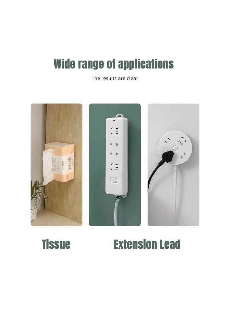 Extension Lead Holder, Self Adhesive Power Strip Wall Fixator, Seamless Punch-free Plug Sticker, Holder Moumt for Socket, WiFi Router, Belkin, Remote Control, Home Kitchen Office Supply(10 PCS ) - Image 5