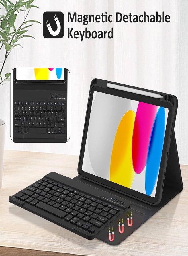 KBCASE for iPad 11th/10th Generation Case with Keyboard, Detachable Wireless Keyboard Case with Pencil Holder for iPad A16 11 inch 2025/10th Gen 10.9 inch 2022 (Black) - Image 3