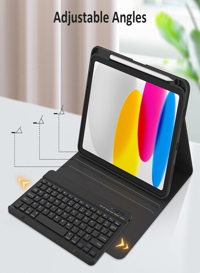 KBCASE for iPad 11th/10th Generation Case with Keyboard, Detachable Wireless Keyboard Case with Pencil Holder for iPad A16 11 inch 2025/10th Gen 10.9 inch 2022 (Black) - Image 4