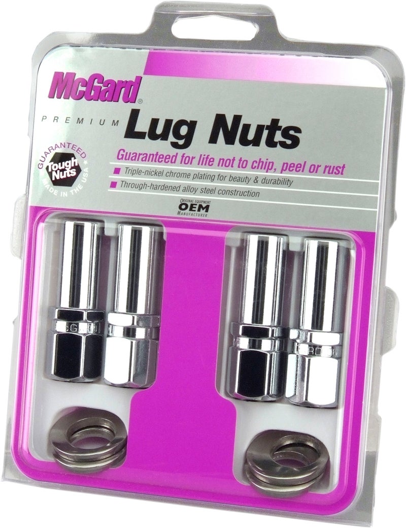 McGard 63002 Chrome Racing 1.365" Shank Style Lug Nut Set (M12 x 1.5 Thread Size) - Set of 4 - Image 2