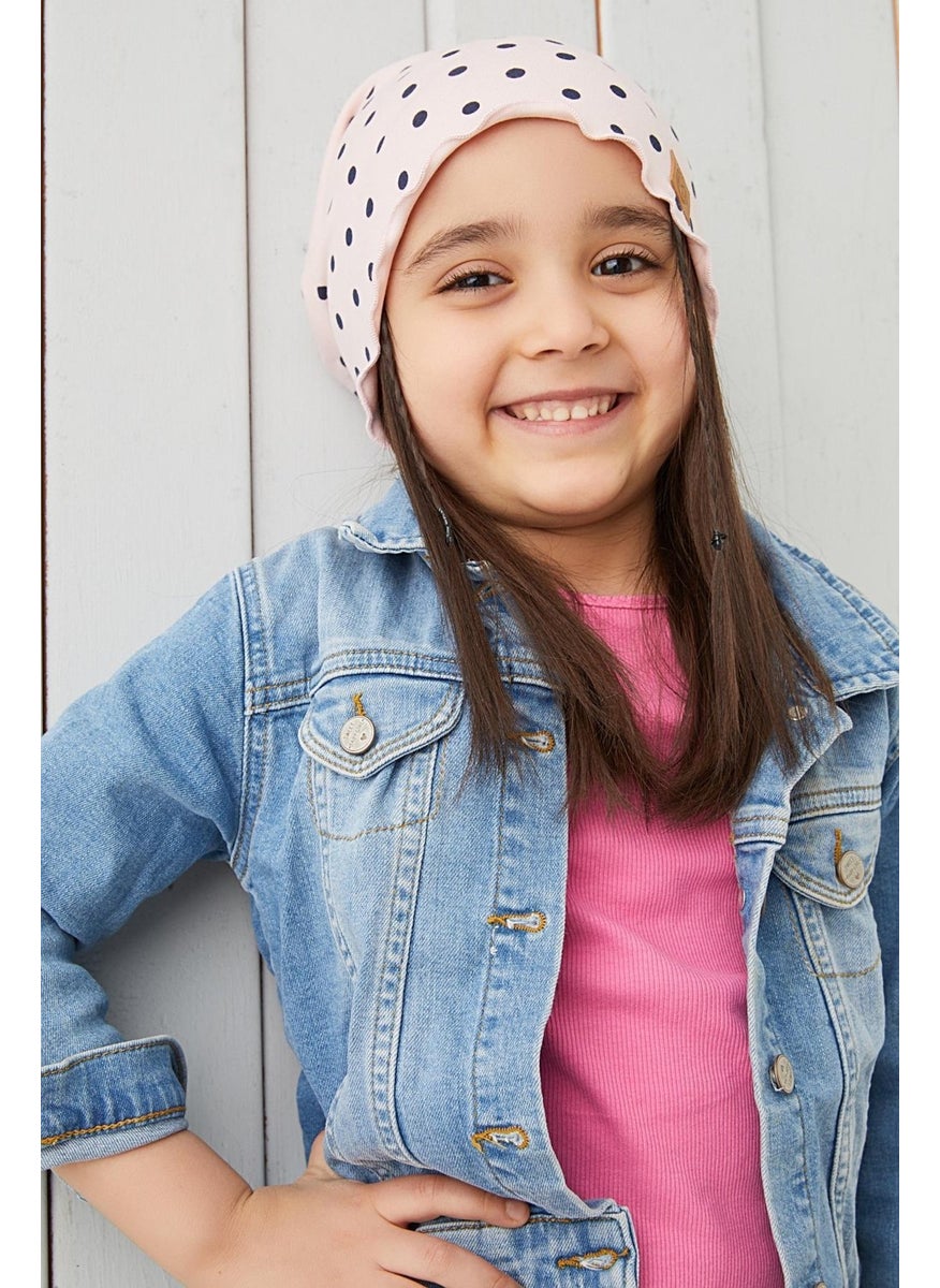 Babygiz - Powder Black Girl Child Baby Beanie Neck Collar Set Soft 100% Cotton Combed Cotton Trend Series - Image 1