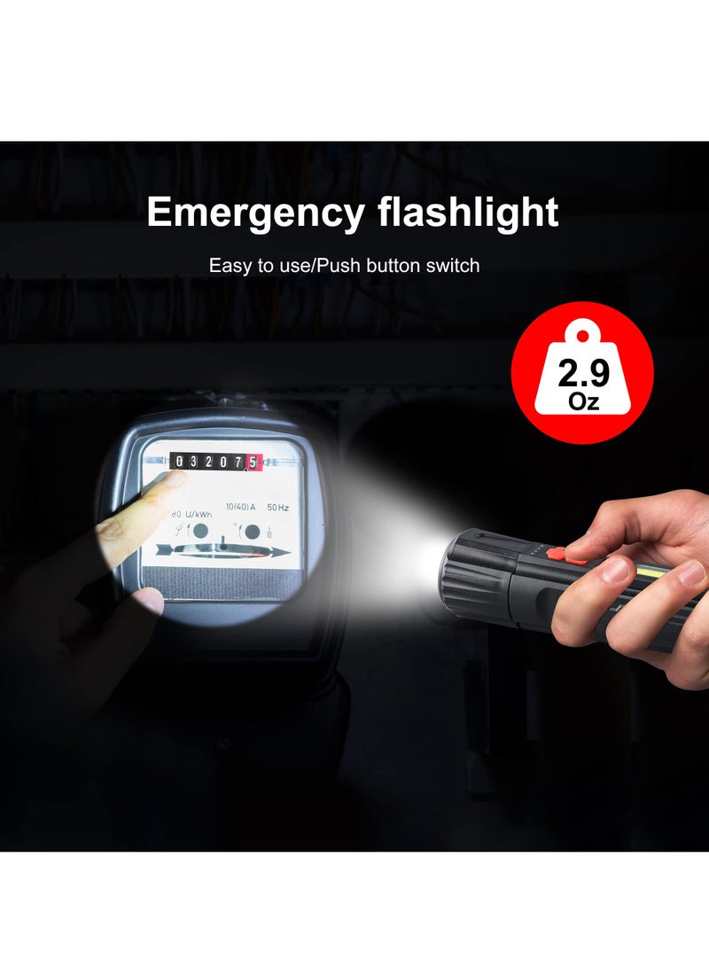 USB Rechargeable Flashlight, 3 Pack COB LED Mini Flashlights, Portable Waterproof Zoomable FlashLight with 5 Modes, Flashlight High Lumens Lights for Camping, Outdoor, Hiking, Emergency