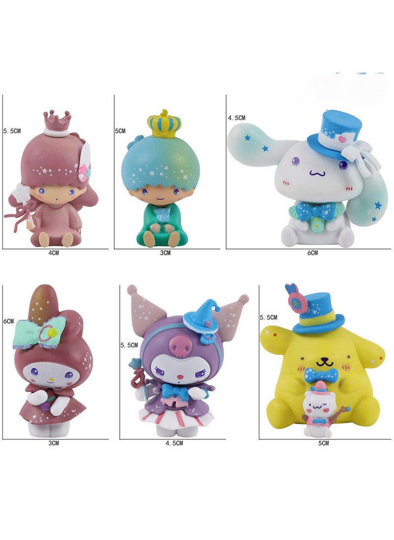 Y&D Kawaii Sanrio Figure My Melody kuromi Figure Birthday Party Supplies, Cinnamon Cupcake Toppers, Cute Mini Figure Toys Birthday Party Favor For Kids Fans Collection Bouquet Desk Decor  - Image 1