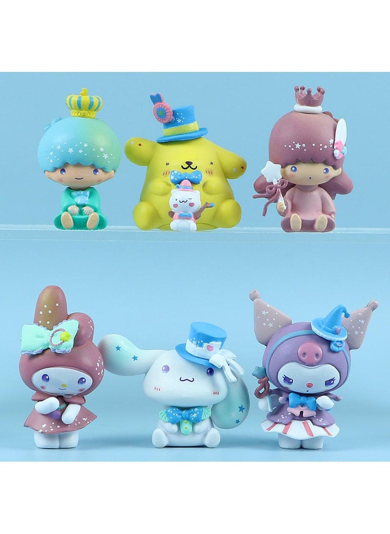 Y&D Kawaii Sanrio Figure My Melody kuromi Figure Birthday Party Supplies, Cinnamon Cupcake Toppers, Cute Mini Figure Toys Birthday Party Favor For Kids Fans Collection Bouquet Desk Decor  - Image 2