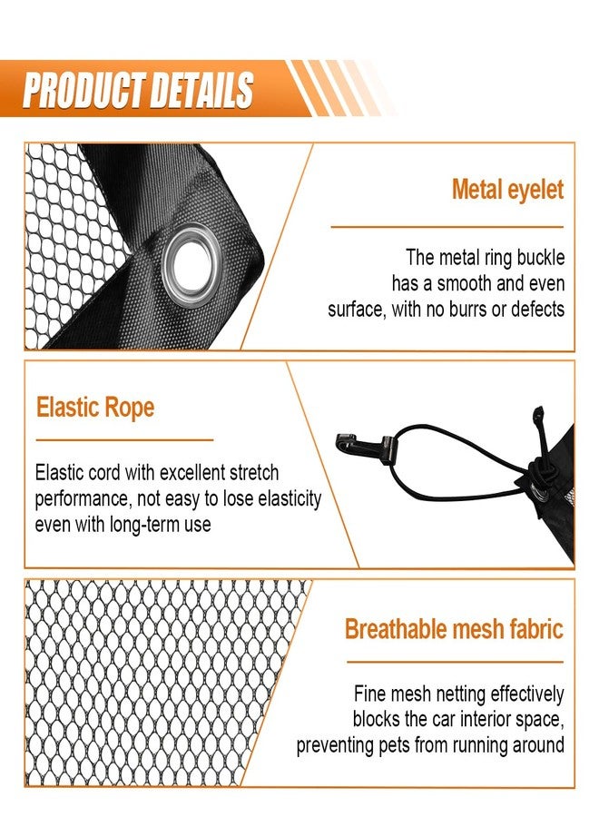 YoRise Car Dog Barrier Net, Multifunctional Automotive Pet Protection Net Barrier with Adjusting Rope & Hook, Universal Vehicle Backseat Mesh Safety Divider for Car, SUV, Pickup(L) - Image 3