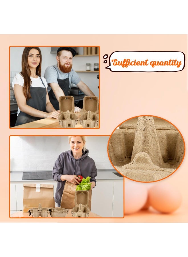 موثوقية التنبؤ 30 عبوة من علب البيض الفارغة المصنوعة من اللب الطبيعي لحفظ البيض 4 حاملات بيض مربعة من الورق المقوى للدجاج للعائلات ومزارع الدجاج ومتاجر المزارع - Image 4