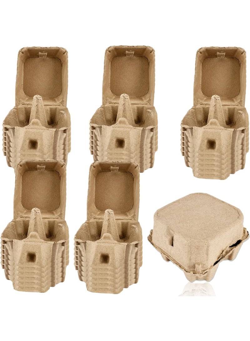 موثوقية التنبؤ 30 عبوة من علب البيض الفارغة المصنوعة من اللب الطبيعي لحفظ البيض 4 حاملات بيض مربعة من الورق المقوى للدجاج للعائلات ومزارع الدجاج ومتاجر المزارع - Image 1