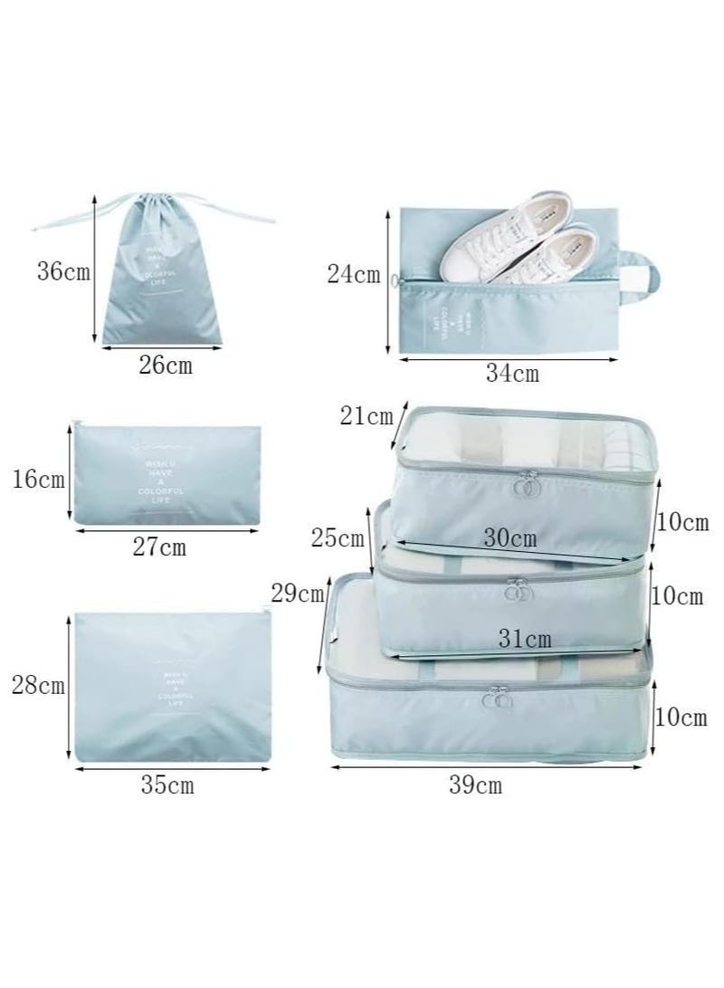 بلومنغ تايم 7 قطع مكعبات تعبئة لحقائب السفر، حقائب تعبئة منظمة للسفر - Image 4