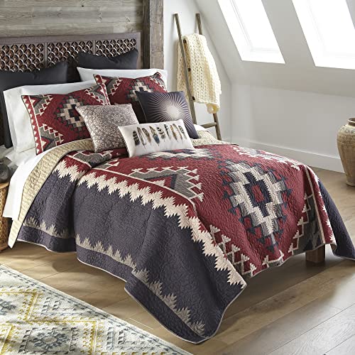 Donna Sharp Queen Bedding Set - 3 Piece - Mojave Red Southwest Quilt Set with Queen Quilt and Two Standard Pillow Shams - Machine Washable - Image 3
