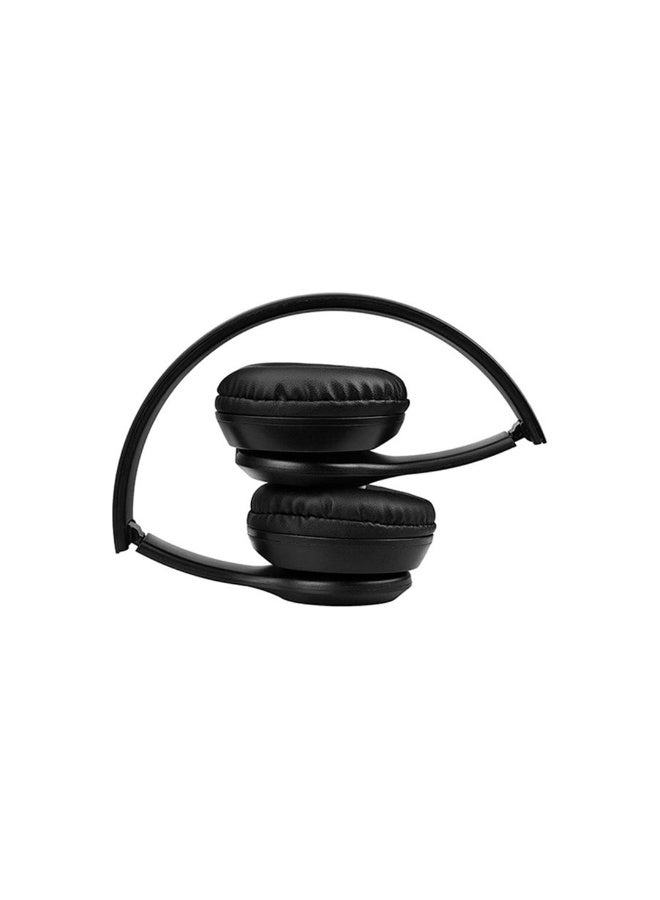 ي47 سماعه راس بلوتوث P47  لاسلكيه لسماع كل انواع الموسيقي واجراء المكالمات بمدخل ميموري ومدخل AUX وكابل MICRO USP مرفق - اسود - Image 3