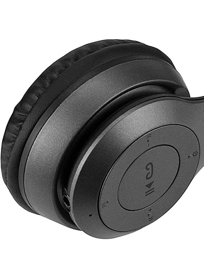 ي47 سماعه راس بلوتوث P47  لاسلكيه لسماع كل انواع الموسيقي واجراء المكالمات بمدخل ميموري ومدخل AUX وكابل MICRO USP مرفق - اسود - Image 4