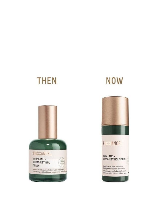 Squalane + Phytoretinol Serum. Bakuchiol Niacinamide And Hyaluronic Acid Target Fine Lines Wrinkles And Sun Damage. Nonirritating And Safe For Sensitive Skin (1.0 Ounces) (New Bottle)
