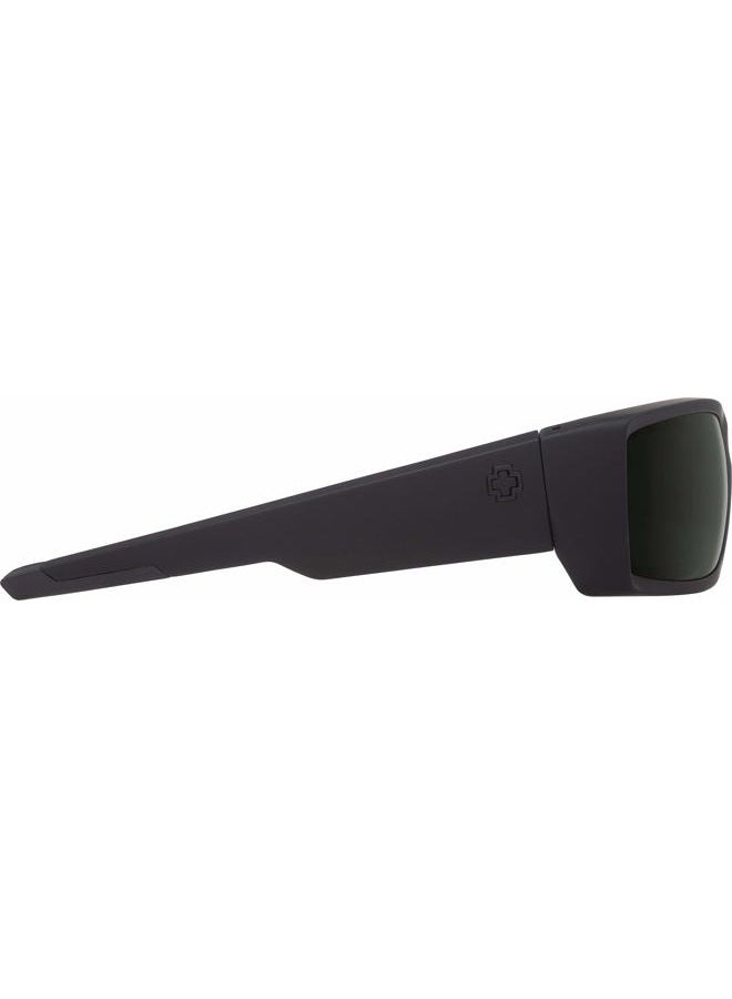 SPY Optic General | Wrap Sunglasses, Soft Matte Black/Happy Gray/Green, 60 mm - Image 4
