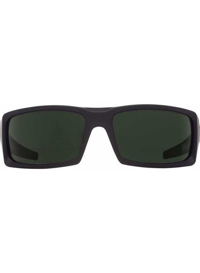 SPY Optic General | Wrap Sunglasses, Soft Matte Black/Happy Gray/Green, 60 mm - Image 2