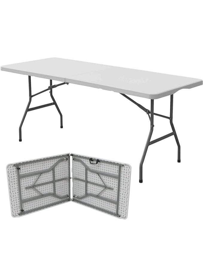 طاولة حديقة قابلة للطي شديدة التحمل بطول 6 أقدام (1.8 متر) – سطح ورق متين – ألوان متعددة – مثالية للنزهات والاستخدام الخارجي - Image 1