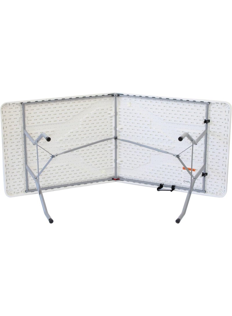 طاولة حديقة قابلة للطي شديدة التحمل بطول 6 أقدام (1.8 متر) – سطح ورق متين – ألوان متعددة – مثالية للنزهات والاستخدام الخارجي - Image 2