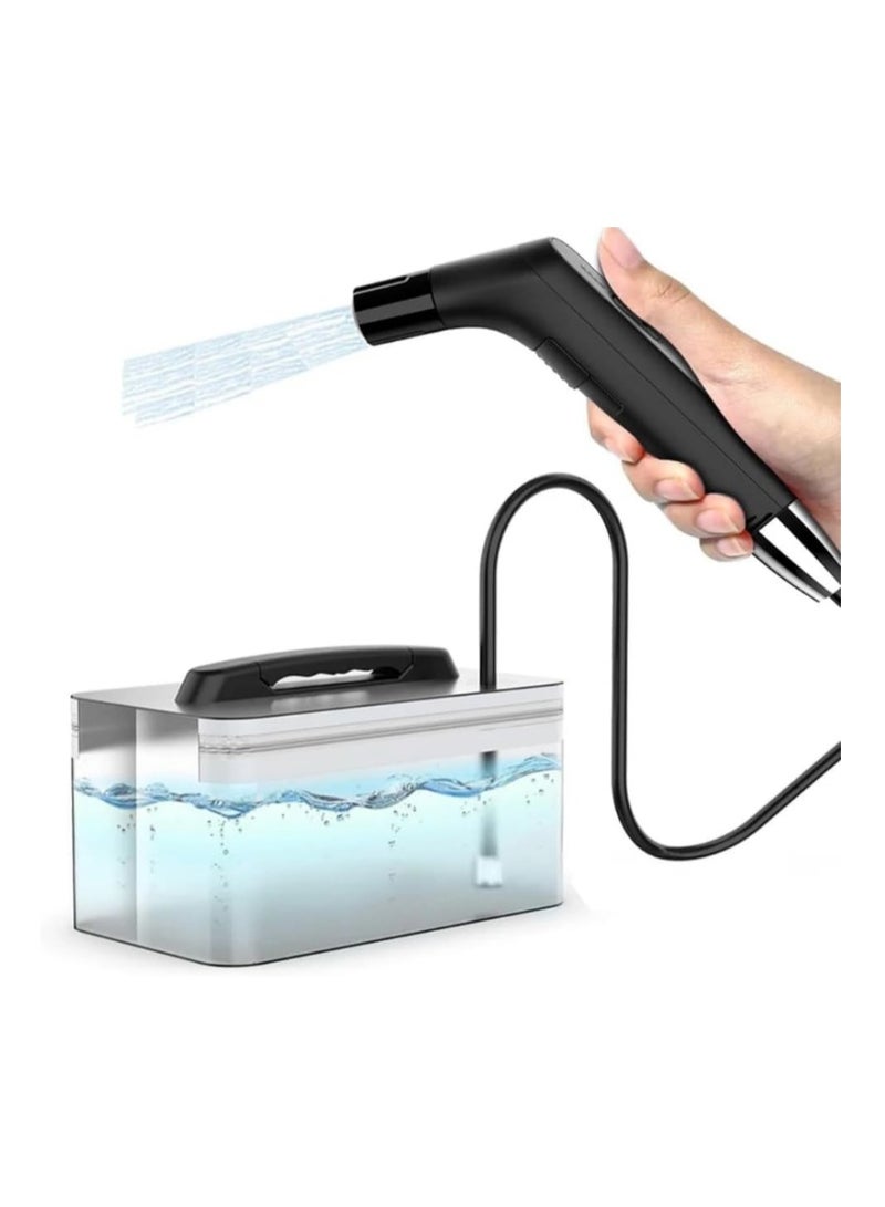 DEXO بِدَايَة سَفَرِيَّة كَهْرَبَائِيَّة مَحمُولَة، رَشّاش شَطَّاف يُمْسَك باليَد قابِل لإعادة الشَحْن لِلنَّظَافَة الشَّخْصِيَّة، رِعَايَة مَا بَعْد الوِلَادَة، للاسْتِخْدَام في سَيَّارَات الكَارَافَان، الحَمَّام، والتَّخْيِيم في الخَارِج - Image 2