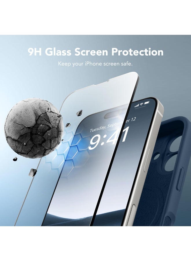 SUYDANBOX Magnetic for iPhone 16 Case, Compatible with MagSafe, [Full Camera Protection][Screen Protector] Silicone Shockproof Protective Phone Case for iPhone 16 6.1", Cobalt Blue - Image 5