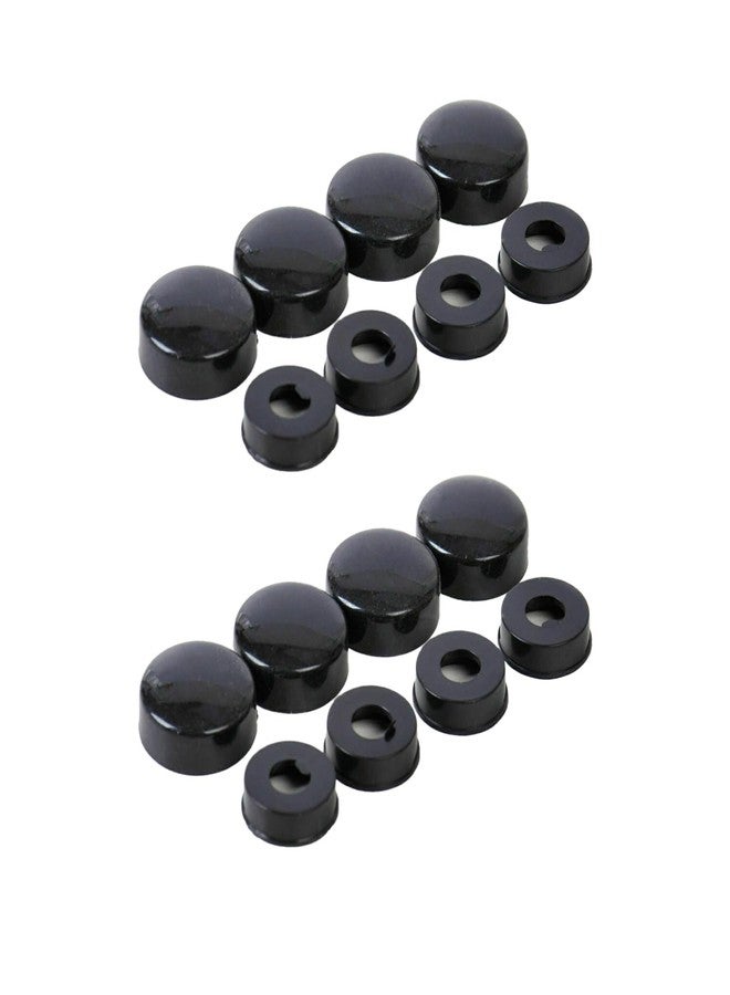 Neatblisser License Plate Frame Screw Caps, 8-Piece Black Bolt Covers for Car, Truck, Van - Image 1
