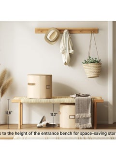 General Multi-partition shoe box, new cylindrical shoe box, detachable shoe dust storage box (khaki)  - Image 2