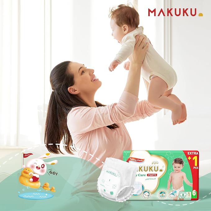 Makuku Daily Care Pants Diapers Savings Pack - Size 6 (15+kg) | 18-24 months | 144 Pieces - Image 2
