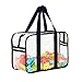 Ycchensying Clear Storage Bag with Zipper Organizing Bags for Home Travel with Handles for Building Blocks Puzzle Book Board Game3 colorsSmall - Image 3