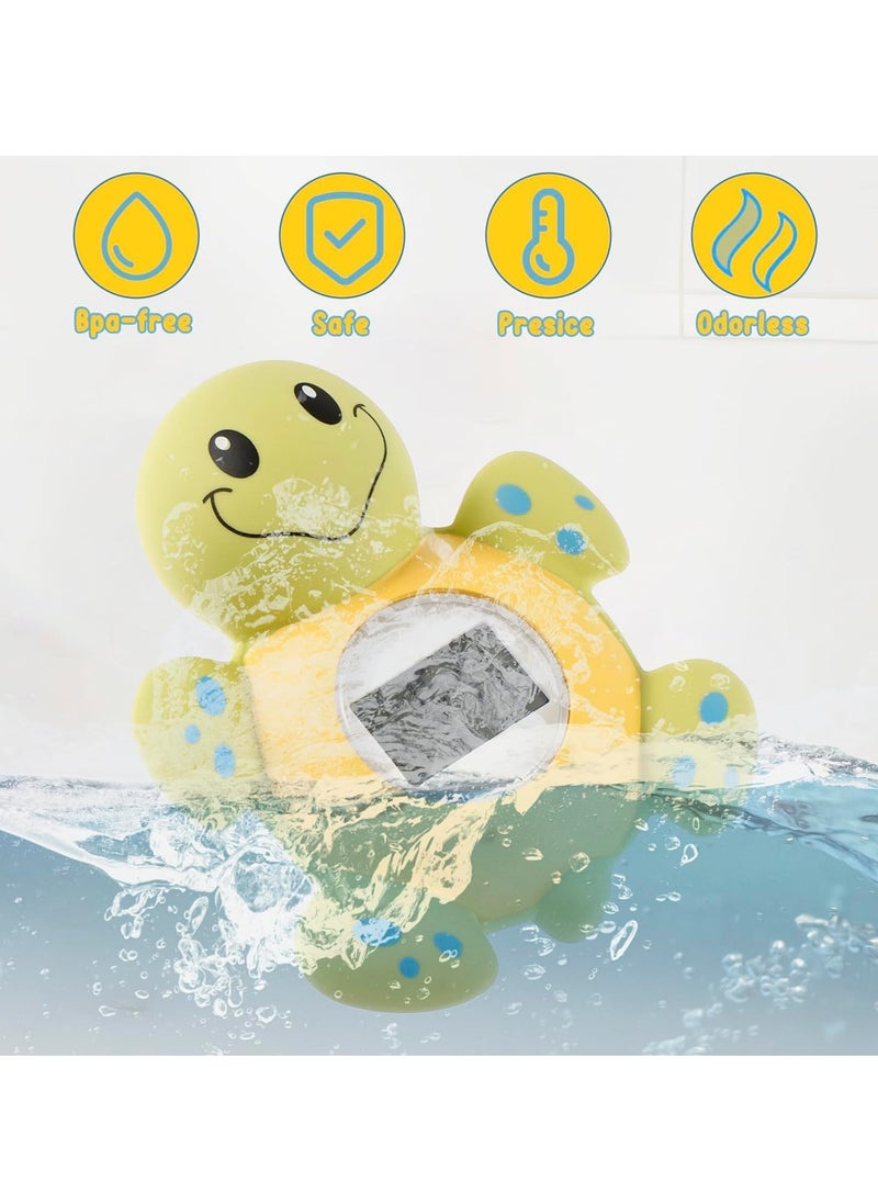 XICEN Baby Digital Bath Thermometer with Fahrenheit and Celsius Display Cute Tortoise Water Temperature Thermometer Bathtub Floating Toy Toddlers Newborn Infants Essentials  - Image 3