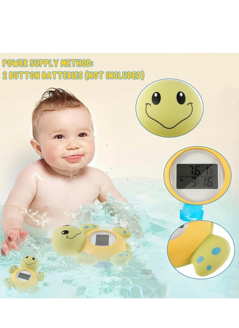 XICEN Baby Digital Bath Thermometer with Fahrenheit and Celsius Display Cute Tortoise Water Temperature Thermometer Bathtub Floating Toy Toddlers Newborn Infants Essentials  - Image 5