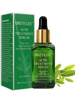 Breylee Tea Tree Acne Treatment Serum, Clear Skin Serum for Clearing Severe Acne,Breakout, Remover Pimple and Repair Skin (17ml,0.6oz) 