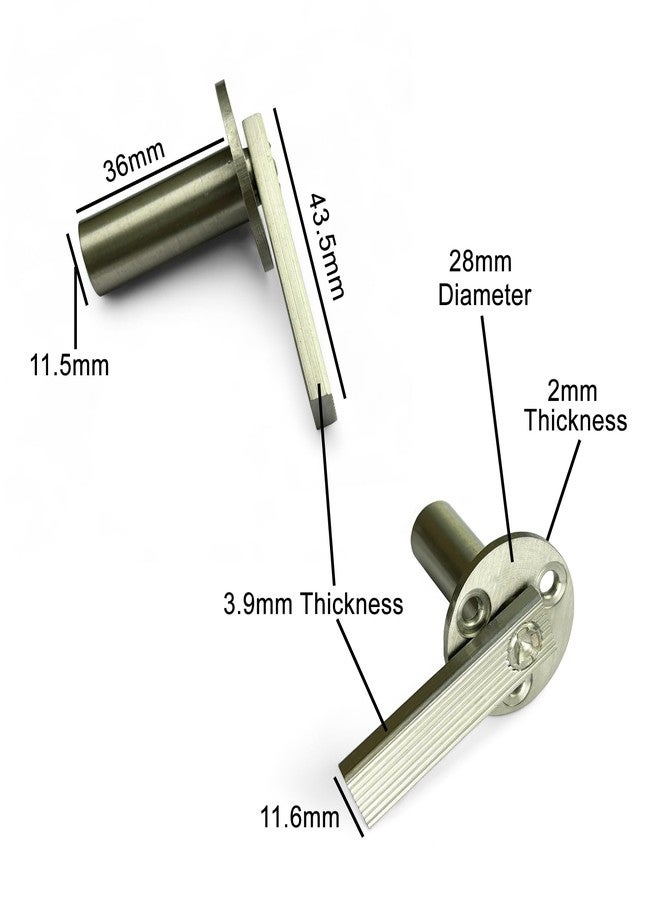 Moksh Plus Brass Panel Lock 1.1/2 Inch (36mm)/Sliding Lock/Allen Key Lock/Cylinder Door Lock/L-Key Lock S.S. Finish with S.S. Molding Key Use for Window and Cupboard Sliding Door (Pack of 1 Pcs.) - Image 2