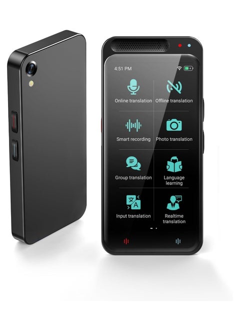 Language Translator Device, Two Way Real-Time Voice Translation in138 Languages, High Accuracy Instant Translation with 3" Touch Screen Supported Voice/Text/Offline/Photo Translation and Chatgpt