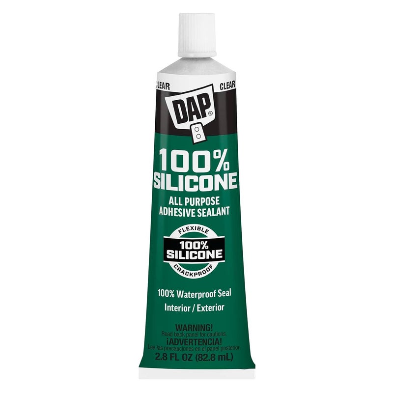 DAP 100% Silicone All Purpose Adhesive Sealant - Clear, 2.8 oz - Image 2