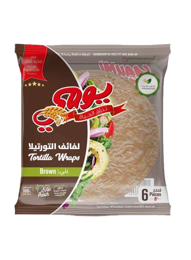 Tortilla Wraps, 6 Brown Wraps - 240g, Saudi Arabia