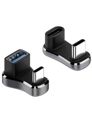 180 Degree USB C Male to USB Female Adapter, U Shape USB C to USB A Adapter with 0.43in Spacing (10G C to C and C to A) - pzsku/Z915F149B35A4A24D4715Z/45/_/1734512656/3b9d1735-245e-43e2-9d1d-3e67366c461b
