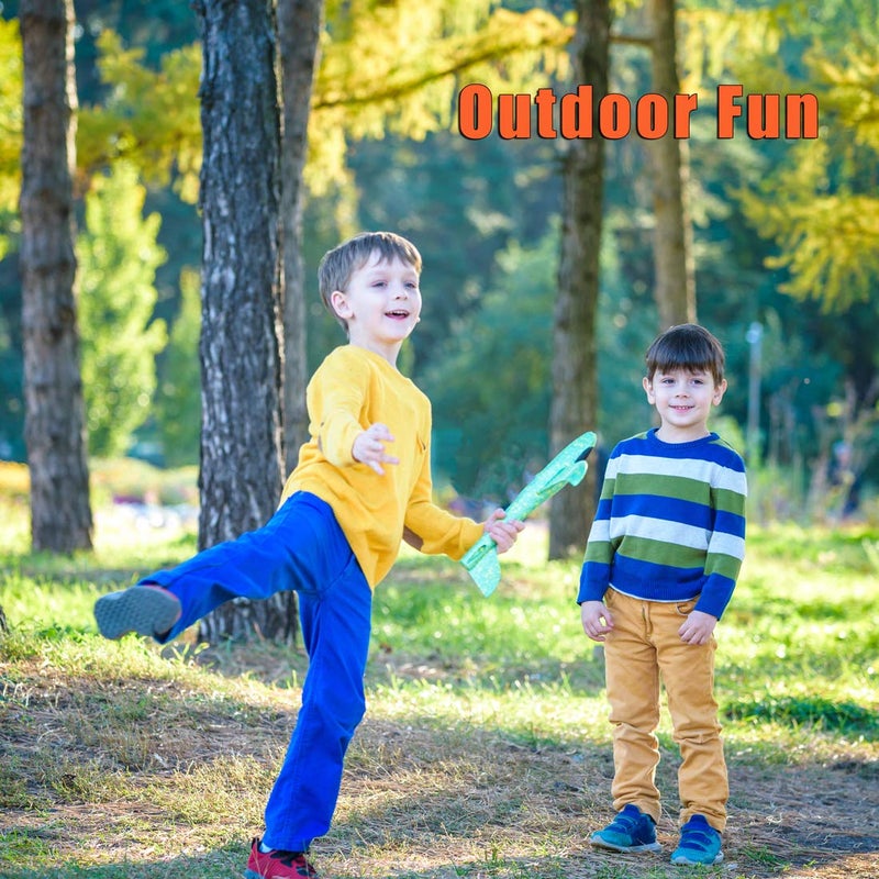 Bootaa مجموعة بوطة 4 طائرات/ألعاب طيران، طائرة رمي كبيرة من الفوم بحجم 17.5 بوصة/طائرات انزلاقية، وضعيتين للطيران، هدايا عيد ميلاد للبنات والأولاد من 3 إلى 12 سنة، ألعاب رياضية خارجية - Image 2